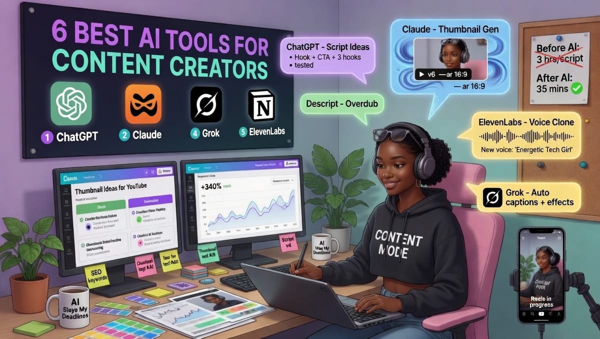 6 AI tools that save time without killing your voice